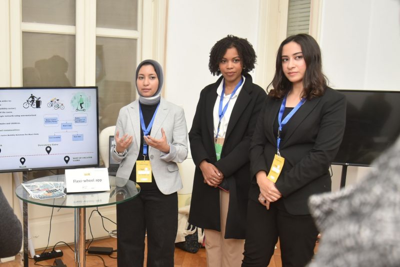 Three young women innovators participating in the CiviConnectors Support Program